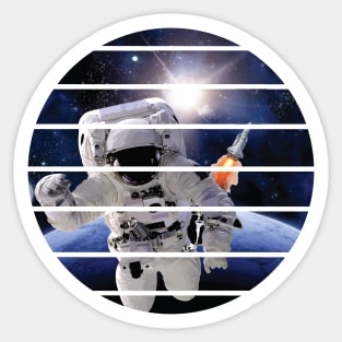 Sci Fi Astronaut Space Explore Sticker